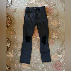 Hollister washed black ripped jeans